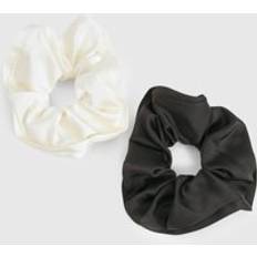 Hair Ties boohoo Womens Large Satin Scrunchies 2 Pack Multi