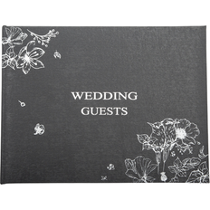 Guest Books Happy Homewares Beautiful Black Satin Fabric Wedding Day Guest Book