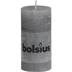 VidaXL Candlesticks, Candles & Home Fragrances vidaXL Bolsius Rustic Pillar Candles 100 x 50 mm Light Grey Candle