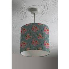 Pink Shades Pink Flowers Ceiling Lamp Natural One Size Shade