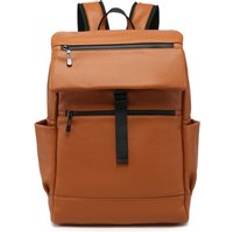 Brown School Bags Ise Top School Travel Backpack Front Pockets - Brown