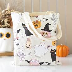 Groovy Ghost Print Polycotton Tote Bag - Halloween
