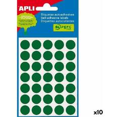 Green Label Apli Eco-Friendly Circular Adhesive Labels 5 Sheets 10 Units