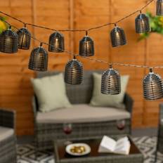 Black String Lights Metro Lane Mayores 185cm LED Solar Powered Bulb Fairy Lights String Light