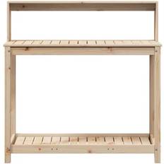 Lark Manor Potting Table With Shelves Beige 109.5cm H x 108cm W x 50cm D