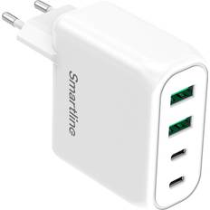 SmartLine Batterier & Laddbart SmartLine 100W Väggladdare PD 2 USB-C 2 USB-A Vit