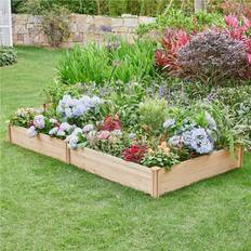 Wooden Raised Garden Bed 27cm H x 124.5cm W x 241.5cm D