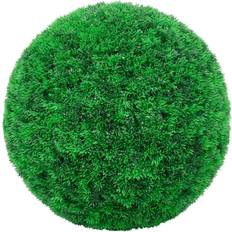 vidaXL Kunstige Buksbomkugler Med LED Lys 2 Stk Grøn 27 cm Kunstig plante 2stk