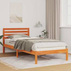 Senge & Madrasser vidaXL Sengestel Gyldenbrun 100 x 210 cm Massivt Fyrretræ Rammeseng