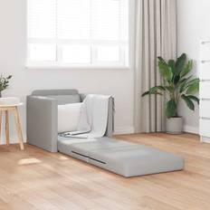 2-sits - Hörnsoffor vidaXL Bäddsoffa Med Kudde Moln Grå 74 x 77 x 81 cm Tyg Soffa 205.7cm 2-sits
