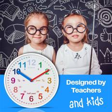 Wall Clocks Kid's Room St Helens 25cm Large Kids Time Teach Wall Clock
