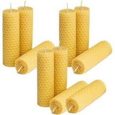 Yellow Casting Sodial 10 Pieces 100% Natural Beeswax Candle Making Kit