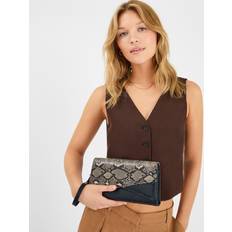 Faux Leather Clutches Accessorize Faux Snakeskin Wristlet Clutch Bag - Multi