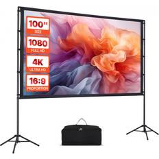 Tripod Projector Screen 100 Inch 160° Wide Angle