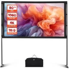 Projector screen VEVOR Vevor Projector Screen 80 Inch 160° Wide Angle 4K HD