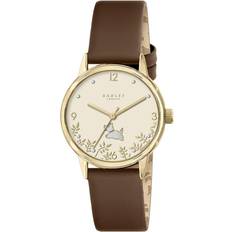 Radley Watches Radley Ladies 31mm Gold Plated Walnut Leather Strap Watch RY21838A