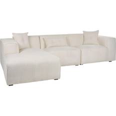 Corner Sofas - White Beliani Corner Dolva Off-White Sofa 3 Seater