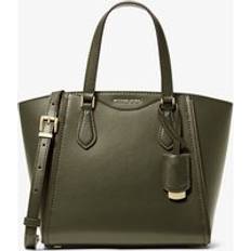 Michael Kors Small Leather Convertible Crossbody Bag - Green