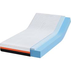 vidaXL Madras Hvid Grå 90 x 190 cm Skum Skummadras