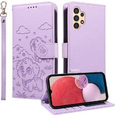 GANGXUN Purple Case for Galaxy A04s Card Slot Holders