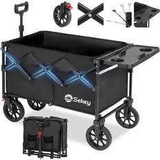 Black Garden Carts 98cm H x 80cm W x 51cm D