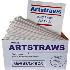 White Straws Mini School Bulk Pack Art Straws 500