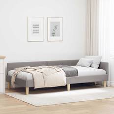 Senge & Madrasser vidaXL Hjørneseng Ramme Andet Gråbrun 90 x 200 cm Rammeseng