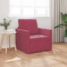 Corner Sofas - Red vidaXL Floor Bed With Cushion Wine 74 x 77 x 81 cm Sofa 2 Seater