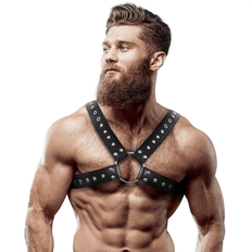 Mens Cross-Over Eco-Leather Chest Harness
