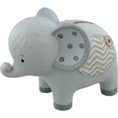 Grey Piggy Banks Kid's Room WIDDOP and Co Noah's Ark Resin Money Box Elephant