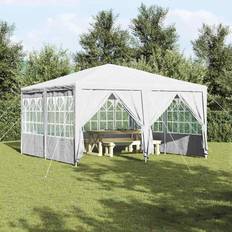vidaXL Party Tent Hvid 400 x 400 x 266 cm Polyester Stål