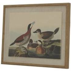 Brown Framed Art Hill Interiors Collection Ducks on Linen Beaded Frame L2 x W40 x H50 cm Framed Art