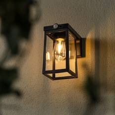 Northlight Solcellslampa Vägg Med Rörelsesensor Svart Väggarmatur