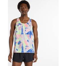 New Balance Herr Linnen New Balance NYC Marathon Athletics Singlet - Print Pattern Misc