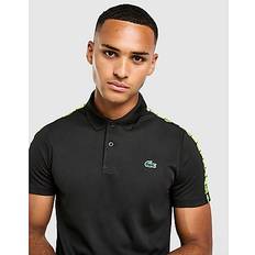 Lacoste Tennis Polo Shirts Lacoste Ultra Dry Branded Stripe Tennis Polo Shirt - Noir