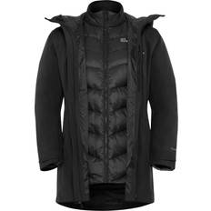 Jack Wolfskin Dame Regntøj Jack Wolfskin Women's Waterproof 3-in-1 Down Jacket - Black