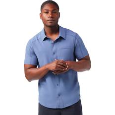 Merino Wool Shirts Smartwool Everyday Short Sleeve Button Down - Blue