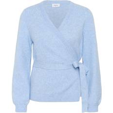 Herre - V-udskæring Trøjer Saint Tropez Maleensz Wrap Cardigan Starlight Blue