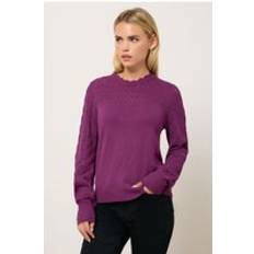 Purple Jumpers M&Co Pointelle Long Sleeve Jumper - Pink