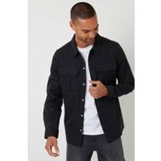 Black Cargo Pocket Shacket