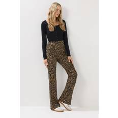 Dame - Leopard Strømpebukser & Stay-ups LTS Leopard Print Flared Leggings - Brown