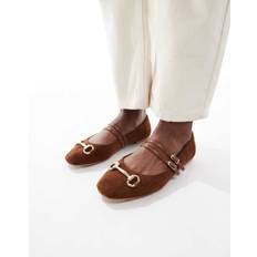 Dam - Veganska Ballerinaskor New Look Ballerinaskor Metalldetalj - Brown