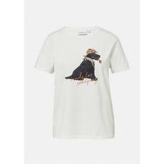 T-Shirt Motiv Print - Camel/Anthrazit/Schwarz/Weiß