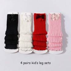 Multicoloured Arm & Leg Warmers Shein Baby Girls Bow Decor Sweet Fashion Leg Warmers - Suitable