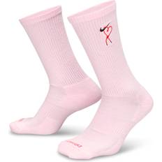 Nike Rosa Strumpor Nike Everyday Plus Dri-FIT Cushioned Crew Socks - Pink Foam/University Red/Black