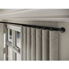 Curtain Rods New Edge Blinds 28mm Gliding Curtain Pole Set Black 410cm 430cm