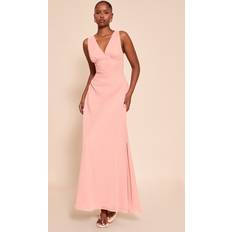 Rosa - Slipklänningar PrettyLittleThing Chiffon Sleeveless Maxi Dress - Pink