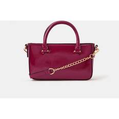Patent Leather Crossbody Bags Accessorize Patent Crossbody Handbag - Dark Red
