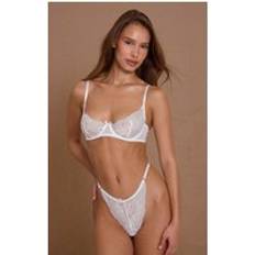 Lingerie Sets PrettyLittleThing Lace Underwire Lingerie Set - White