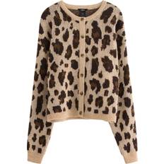 Långa ärmar Koftor Lindex Kofta Leone - Beige/Brun/Svart